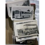 Large quantity (c500) of b&w, postcard-size PHOTOGRAPHS of Walter Alexander buses and coaches across