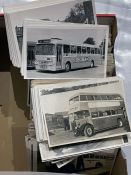Large quantity (c500) of b&w, postcard-size PHOTOGRAPHS of Walter Alexander buses and coaches across