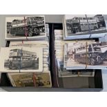 From the David Harvey Photographic Archive: a box of approx 1,200 b&w postcard-size PHOTOGRAPHS of