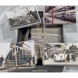 From the David Harvey Photographic Archive: a box of approx 1,100 b&w & colour, postcard-size