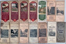 Quantity (14) of 1920s BOOKLETS 'Country Walks in Middlesex, Hertfordshire & Buckinghamshire' issued