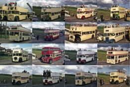 Quantity (40) of original 35mm bus COLOUR SLIDES (Agfachrome) of buses at the Derby on 7 June