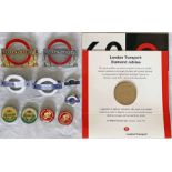 Selection (11) of London Transport cap and lapel BADGES comprising "gold badge" bus Inspector,