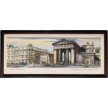 1951 BR(LMR) CARRIAGE PRINT, suitably framed and glazed, 'Railway Architecture - the Entrance to