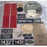 Quantity (20) of Bristol Omnibus Co mixed items including a bus STAIRCASE MIRROR, Bristol & ECW