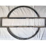 London Underground platform bullseye or roundel ALLOY FRAME to take a 3-piece sign. Overall size: