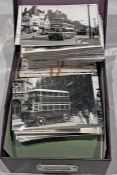 From the David Harvey Photographic Archive: a box of 600+ b&w postcard-size PHOTOGRAPHS of