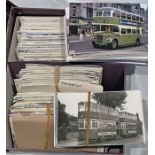 From the David Harvey Photographic Archive: a box of 1,000+ mainly b&w, postcard-size PHOTOGRAPHS of