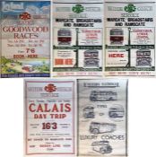 Selection (5) of 1930s double-crown COACH POSTERS comprising 4 x MTC Motor Coach Services : Goodwood