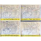 Selection (4) of London Underground quad-royal POSTER MAPS comprising issues dated May 2001,