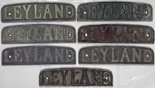 Selection (7) of 1930s/40s Leyland cast-alloy BUS RADIATOR PLATES, all standard size. Generally in