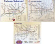 Selection (3) of London Underground quad-royal POSTER MAPS comprising issues dated April 1985,