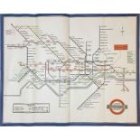 1935 London Underground POSTER MAP (size 30" x 24" - 76cm x 61cm) by H C Beck. Like the contemporary