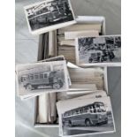 Very large quantity (nearly 1,300) of postcard-size, mainly b&w BUS & COACH PHOTOGRAPHS of mainly