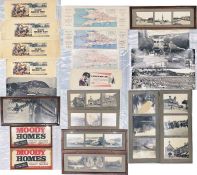 Quantity (22) of CARRIAGE PRINTS, mainly photographic but also some maps or advertising. These are