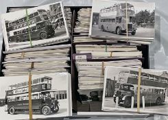 From the David Harvey Photographic Archive: a box of 1,700+ b&w, postcard-size PHOTOGRAPHS of London