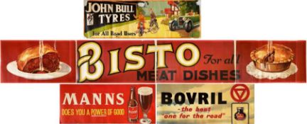Selection (4) of vintage, original BUS EXTERIOR ADVERTISEMENT POSTERS comprising an early 1930s '