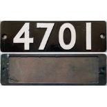 BR(W) locomotive SMOKEBOX PLATE from ex-GWR Churchward 4700-class 2-8-0 4701, the first