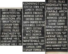 London Transport Routemaster etc DESTINATION BLIND from Norwood (N) garage dated 17.7.74 and coded