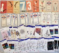 Good quantity (c150) of London Underground diagrammatic card POCKET MAPS from the late 1950s to 2011
