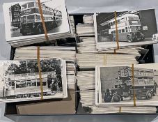 From the David Harvey Photographic Archive: a box of approx 1,500 b&w postcard-size PHOTOGRAPHS of