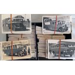 From the David Harvey Photographic Archive: a box of approx 1,300 b&w postcard-size PHOTOGRAPHS of