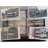 From the David Harvey Photographic Archive: Box containing 1,600+ b&w postcard-size PHOTOGRAPHS of