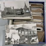 From the David Harvey Photographic Archive: a box of c500+ b&w, postcard-size PHOTOGRAPHS of early