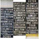 c1960s/70s Barton Transport DESTINATION BLIND. A complete, linen blind in very good, ex-use