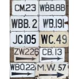 Selection (10) of London Underground and Southern Railway enamel SIGNAL IDENTIFICATION PLATES
