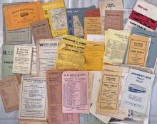 Large quantity (70+) of mainly 1950s/60s bus TIMETABLE LEAFLETS & FOLDERS from a wide range of