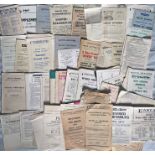 Large quantity (approx 80) of 1930s onwards bus & coach TIMETABLE etc LEAFLETS from a wide range