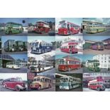 Large quantity (c100) of original 35mm bus & coach COLOUR SLIDES (Agfachrome) of buses and coaches