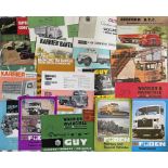 Large bundle (130+) of 1950s-70s LORRY MANUFACTURERS' BROCHURES (50+) & SPECIFICATION SHEETS (