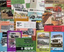 Large bundle (130+) of 1950s-70s LORRY MANUFACTURERS' BROCHURES (50+) & SPECIFICATION SHEETS (
