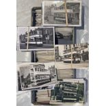 From the David Harvey Photographic Archive: a box of 1,100+ b&w, postcard-size PHOTOGRAPHS of