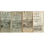 Selection (4) of LCC Tramways POCKET MAPS comprising issues dated April 1913 (2 copies), May 1913