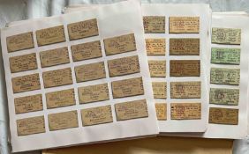 Very large quantity (c750) of County Donegal Railways Joint Committee RAILWAY TICKETS, Edmondson