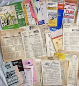 Large quantity (170+) of mainly 1940s-60s TIMETABLE LEAFLETS for coach/express services, excursions,