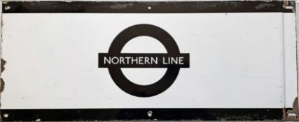 London Underground 1950s/60s enamel FRIEZE PLATE from the Northern Line with the line name across