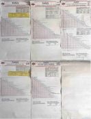 3 x London Transport TROLLEYBUS card FARECHARTS comprising routes 629 and 641 from 1960, routes