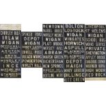 1970 (dated) Wigan Corporation bus DESTINATION BLIND. A complete, linen blind in very good, ex-use
