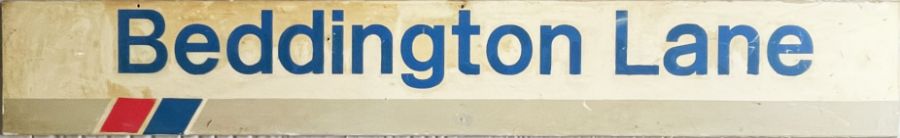 Network SouthEast STATION PLATFORM SIGN from Beddington Lane on the West Croydon to Wimbledon