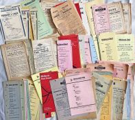 Large quantity (150+) of mainly 1930s-70s Midland Red TIMETABLE etc LEAFLETS for express and local