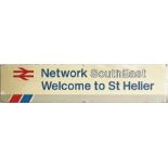 Network SouthEast STATION SIGN 'Welcome to St Helier' A screen-printed aluminium sign measuring