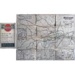 c1914 London Underground pocket MAP OF THE ELECTRIC RAILWAYS OF LONDON 'showing connections with the