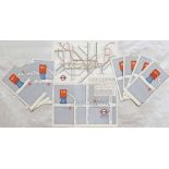 Quantity (10) of the c1965 special edition of the London Underground diagrammatic POCKET MAP, a