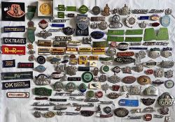 Very large quantity (150+) of 1950s-80s bus, metro, tram (mainly bus) CAP BADGES etc from a very