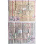 Pair of 1940s/50s London Transport quad-royal POSTER MAPS comprising c1948-50 "Central Bus