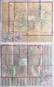 Pair of 1940s/50s London Transport quad-royal POSTER MAPS comprising c1948-50 "Central Bus